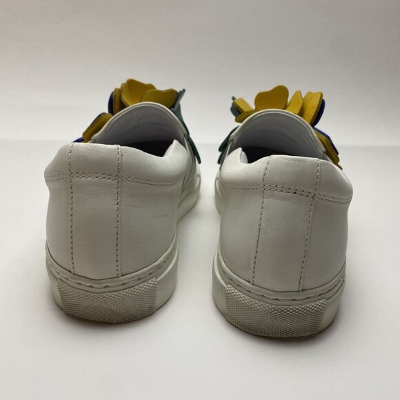 Lanvin Paris Flower Motif Leather Sneakers Size 37 - Picture 3 of 8